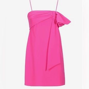 Dondup fuchsia pink mini dress with bow and sash. NWT and never worn.